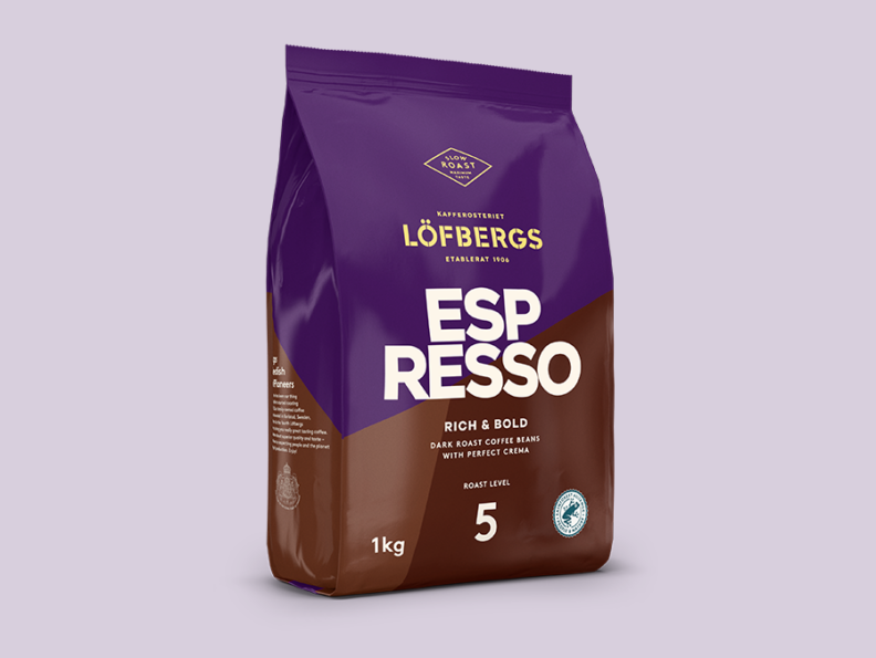 Espresso papukahvipakkaus