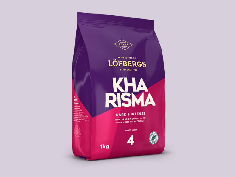 Kharisma papukahvipakkaus