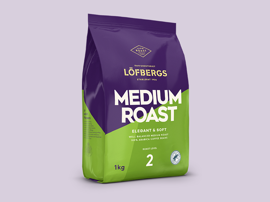 Medium roast papukahvipakkaus